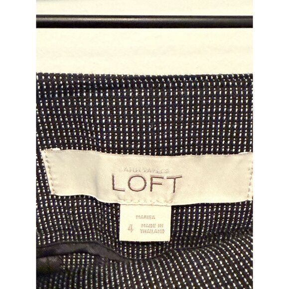 LOFT Marisa Skinny Pants Size 4 Black Ankle Zip Stretch Work Career - Picture 4 of 11